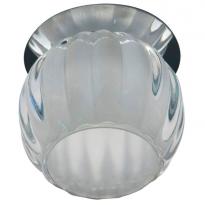 Точечный врезной светильник JD93 JCD9 G9 35W сфера прозрачный-матовый хром Feron