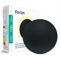Настінний накладний світлодіодний світильник AL8110 12W 3000K чорний Feron