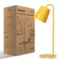 Настольный светильник DE1440 под лампу Е27 желтый 40212 Feron