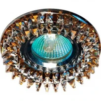 Точковий врізний світильник CD2540 MR16 GU5.3 50W коло прозорий чайний Feron