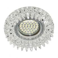 Точечный врезной светильник с подсветкой CD2540 35W G5.3 круг прозрачный 4570 Feron