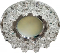 Точковий врізний світильник з підсвічуванням CD2542 35W GU5.3 круглий прозорий 4571 Feron