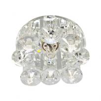 Точечный врезной светильник с подсветкой 1527 JCD9 G9 35W круг прозрачный Feron