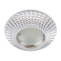 Точковий врізний світильник CD003 MR16 GU5.3 50W півсфера срібло Feron