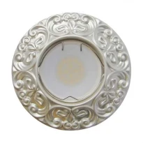 Точковий врізний світильник CD004 MR16 GU5.3 50W коло срібло Feron