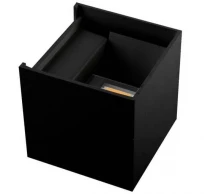 Світлодіодний настінний архітектурний світильник DH012 6W 4000K IP54 чорний круглий 6682 Feron