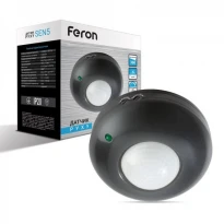 Датчик движения LX20/SEN5 черный IP20 1200W 360° 80393 Feron