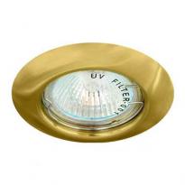 Точечный врезной светильник DL13 MR16 GU5.3 50W круг золото Feron