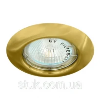 Точковий врізний світильник DL13 MR16 GU5.3 50W коло золото Feron