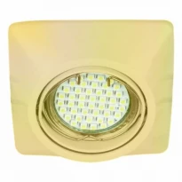 Точковий врізний світильник поворотний DL6046 MR16 GU5.3 50W квадрат золото Feron