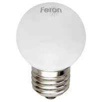 Светодиодная лампа 3812 LB-37 G45 E27 1W 6400K 220V Feron