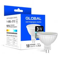 Светодиодная лампа 1-GBL-212 MR16 GU5,3 3W 4100K 220V Global