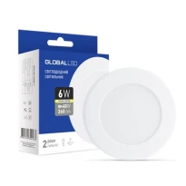 Встраиваемая светодиодная панель 1-SPN-003-C 6W 3000K IP20 Global