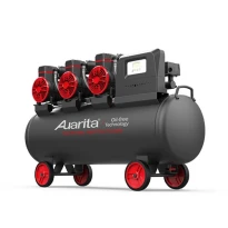 Компрессор безмасляный поршневой с прямым приводом 100л 220V 4.35kW 8Бар 500л/мин 2-1450X3F100-220 Auarita