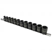 Набор ударных головок 1/2" 12ед. 8,10,12-19,21,22мм (на планке) GAAQ1612M TOPTUL