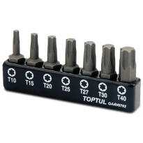 Набір біт 1/4" TORX T10-T40 7од. GAAV0702 TOPTUL