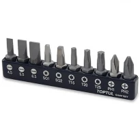 Набір біт 10од. 1/4" PH, SL, TORX, SQ GAAV1001 TOPTUL