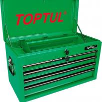 Ящик для инструмента 660x307x378мм 6 секций металл зеленый TBAA0601 TOPTUL