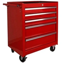 Тележка для инструмента 750x520x880мм 5 секций металл красная TBR-L4005-X Torin