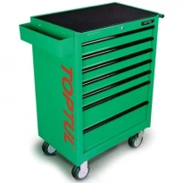 Тележка для инструмента 687x459x955мм 7 секций металл зеленая TCAA0701 TOPTUL