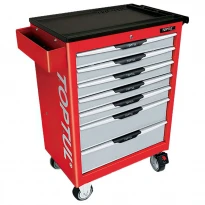 Тележка для инструмента 687x459x1015мм 7 секций Pro-Line металл красная TCAC0702 TOPTUL