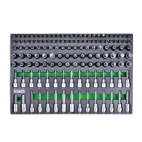 Набір біт впресованих в головку у ложементі 1/4", 3/8", 1/2" 135од. GED1351 TOPTUL