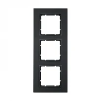 Рамка 3 поста пластиковая антрацит B.7 10136626 Hager