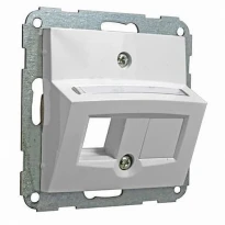 Корпус для 2-x разъемов RJ45/RJ12 типа Keystone белый 22029902 Hager Fiorena