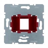 Опорна пластина для модульних роз'ємів з червоною вставкою, 1-кратна 454001 Hager