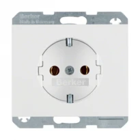 Механізм розетки з заземленням білий 16А/250V K.1 47157009 Hager