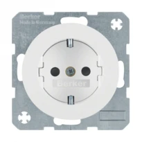 Механізм розетки з заземленням зі шторками 16А/250V білий R.x 47232089 Hager