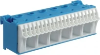 N-клемма (ноль) QiuckConnect 6x16мм.кв.+20x4мм.кв. ширина 105мм. KN26N Hager