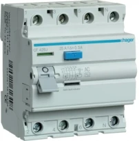 УЗО 25A 300mA 6kA тип AC 4 полюса CF426J Hager