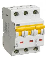 Автоматичний вимикач ВА47-60 3A 6kA 3 полюси тип C MVA41-3-003-C IEK