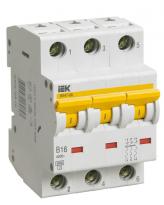 Автоматический выключатель ВА47-60 16A 6kA 3 полюса тип B MVA41-3-016-B IEK