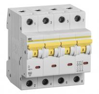 Автоматичний вимикач ВА47-60 6A 6kA 4 полюси тип D MVA41-4-006-D IEK