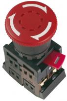 Кнопка AE22 «Грибок» с фиксацией красная Ø22мм 220V 1NO+1NC BBG10-AE-K04 IEK