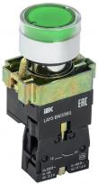 Кнопка LAY5-BW3361 с подсветкой зеленая 1NO BBT50-BW-K06 IEK