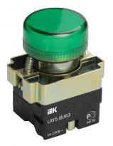 Індикатор світлосигнальний LAY5-BU63 зеленого кольору O22мм BLS50-BU-K06 IEK