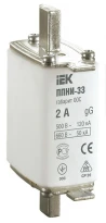 Плавкий предохранитель ППНИ-33 (габарит 00)С) 2А 50кА DPP11-002 gG, gL IEK