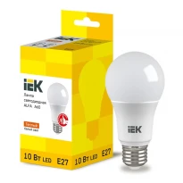 Cветодиодная лампа ALFA A60 шар 10W 230V 3000К E27 LLA-A60-10-230-30-E27 IEK