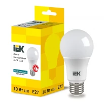 Cветодиодная лампа ALFA A60 шар 10W 230V 4000К E27 LLA-A60-10-230-40-E27 IEK