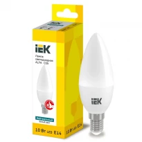 Cветодиодная лампа ALFA C35 свеча 10W 230V 4000К E14 LLA-C35-10-230-40-E14 IEK