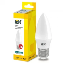 Cветодиодная лампа ALFA C35 свеча 10W 230V 4000К E27 LLA-C35-10-230-40-E27 IEK