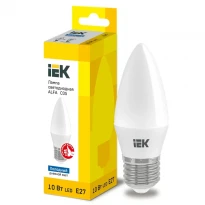 Cветодиодная лампа ALFA C35 свеча 10W 230V 6500К E27 LLA-C35-10-230-65-E27 IEK
