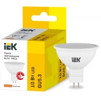 Cветодиодная лампа ALFA MR16 софит 10W 230V 3000К GU5.3 LLA-MR16-10-230-30-GU5 IEK