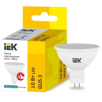 Cветодиодная лампа ALFA MR16 софит 10W 230V 4000К GU5.3 LLA-MR16-10-230-40-GU5 IEK