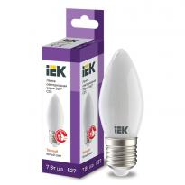 Лампа світлодіодна C35 свічка матова 7W 230V 3000К E27 серія 360° LLF-C35-7-230-30-E27-FR IEK