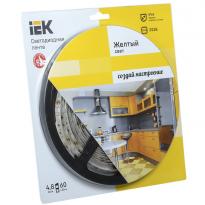 Стрічка світлодіодна 5м блістер LSR-3528Y60-4,8-IP65-12V-eco жовтий IEK