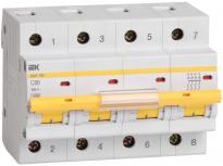 Автоматичний вимикач ВА47-100 35A 10kA 4 полюси тип C MVA40-4-035-C IEK